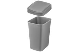 Ведро для мусора с подвижной крышкой 20 л 30*23,5*43 см Тандем сер.металлик/серый (842158) - Elan gallery фото 5
