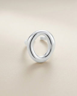 Кольцо с белым серебрением