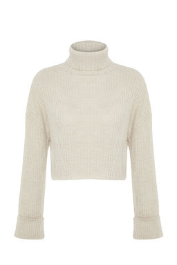 Haki Crop Basic Triko Kazak TWOAW22KZ0223 - Trendyolmilla фото 8