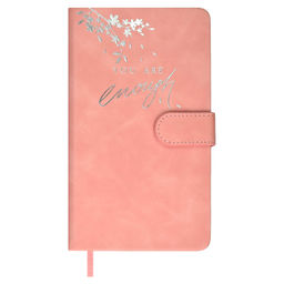 Ежедневник недатированный ESCALADA, А6+, 120 л., арт. 64038/ 20 БЕЙБИСКИН РОЗОВЫЙ (кожзам: 110х190