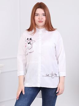 Рубашка удлиненная женская белая