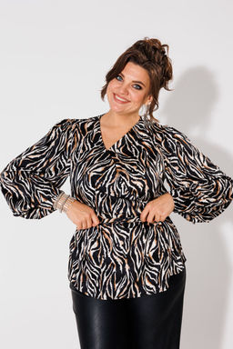 Блуза ANELLI 1735 африканская зебра  фото 9