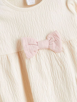 Bisiklet Yaka Fiyonk Detayl? K?z Bebek Bluz ve Pantolon