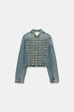 CHAQUETA DENIM TRF ENTALLADA BOTONES / ?ndigo - Zara фото 5