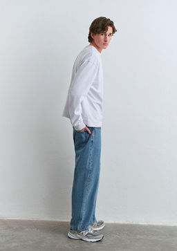 Mitte Street Indigo Mavi Denim Jean Pantolon
