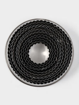 Формы для печенья Доляна «Волна», набор 12 шт., d=3.5-10.5 см, h=3 см, нержавеющая сталь