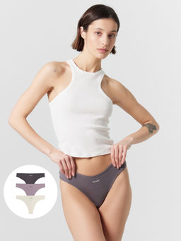 Цена за 2 штуки! Трусы бразилиана женские в наборе, 3 шт