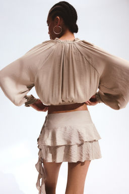 Blusa con mangas globo - H&m фото 5