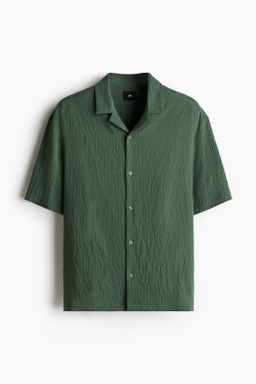 Camisa resort con efecto arrugado Loose Fit - H&m фото 2