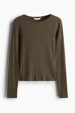Camiseta en punto de canale - H&m фото 4