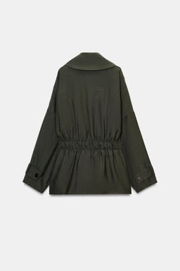 TRENCH CORTO FLUIDO ZW COLLECTION / Khaki - Zara фото 6