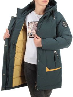 M2008 DK. GREEN Пальто зимнее женское MARIA - Фабричный китай фото 9