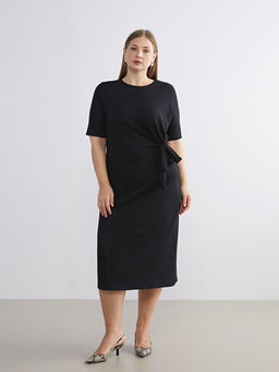 Bisiklet Yaka B?zg?l? Elbise