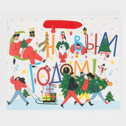 Пакет подарочный новогодний ламинированный «В ожидании волшебства», MS 18 х 23 х 10 см