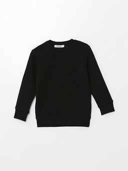 Bisiklet Yaka Dokulu Erkek ?ocuk Sweatshirt