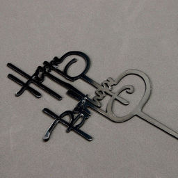 Цена за 2 шт. Топпер для торта «С днём рождения», чёрный