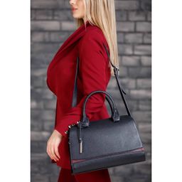Женская кожаная сумка Emra Burgundy/Dark Blue - Lakestone фото 20
