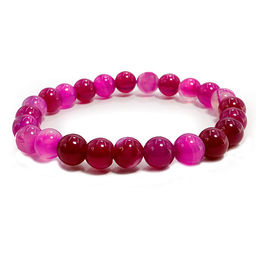 Браслет из камня Малиновый агат оберег на успешную карьеру и достижения цели 8мм