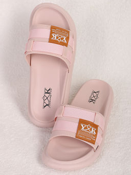 Шлепанцы женские летние пудровые