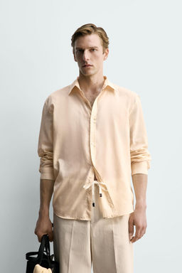CAMISA SEMITRANSPARENTE RELAXED FIT / Crudo - Zara фото 2
