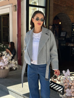 Куртка AURA 7048-176 серый меланж фото 5