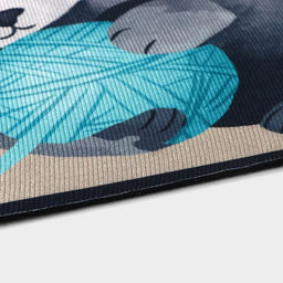 Коврик придверный Доляна «Котёнок», влаговпитывающий, без окантовки, 39×59 см