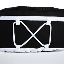 Сумка поясная со шнуровкой, цвет чёрный