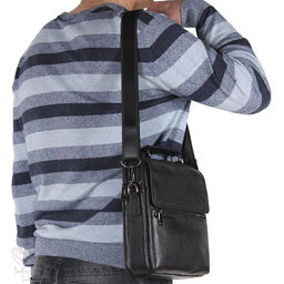 Сумка мужская кожаная 8221-5QH black Heanbag в Новосибирске