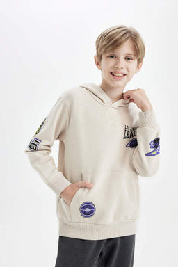 Толстовка с капюшоном NBA Los Angeles Clippers для мальчиков - Defacto фото 3