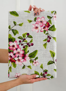 Вишневый сад - скатерть под лён 220х150 см - Гобеленглавснаб фото 5