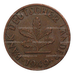 Монета 1 пфенниг 1949 года D Германия