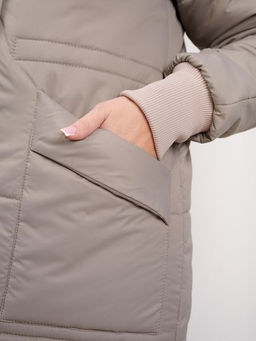 Парка зимняя "Шел" бежевый