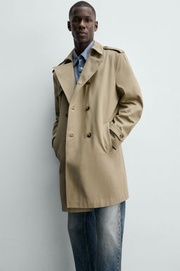 TRENCH CRUZADO REGULAR FIT / Beige - Zara фото 5