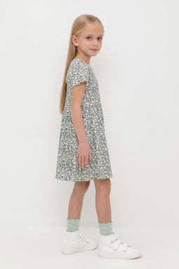 Crockid _ КР 5793/весенний зеленый,винтажные цветы к531 платье для дев  фото 5