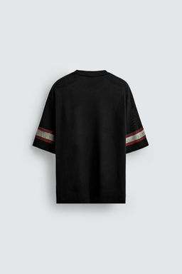 VARSITY OPEN-WEAVE T-SHIRT - Zara фото 9