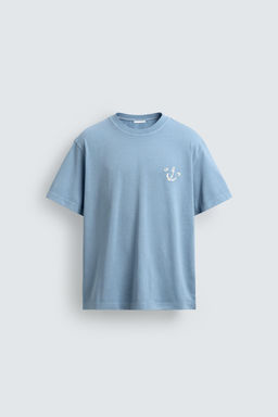 CAMISETA TEXTO SORRENTO / Azul claro - Zara фото 7