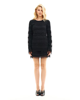 Юбка мини из сетки с вышивкой и люрексом - Sahar art lab фото 4