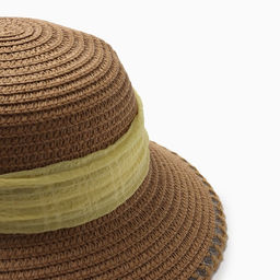 Шляпа для девочки MINAKU «Принцесса», светло-коричневая, размер 52