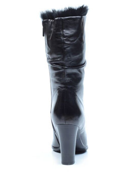F16-180M BLACK Полусапоги зимние женские (натуральная кожа, натуральный мех (еврозима))