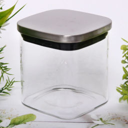 Банка стеклянная 450мл "Хай-Тек" с металлической крышкой
