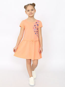 CRB wear/CSKG 63765-47-395 Платье для девочки,персиковый/Ex.Cherubino