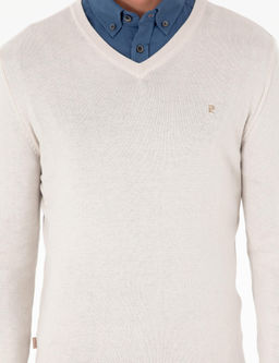 Ta_ Slim Fit V Yaka Basic Triko Kazak - Pierre cardin фото 6