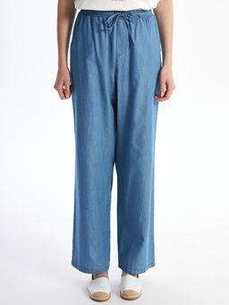 Beli Lastikli Wideleg Kad?n Jean Pantolon