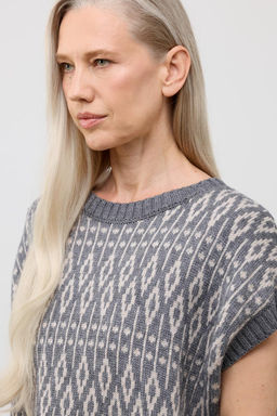 ЕВ 30247/ш/тем.серый меланж жилет жен