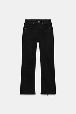 JEANS TRF CROPPED FLARE TIRO ALTO / Negro - Zara фото 7