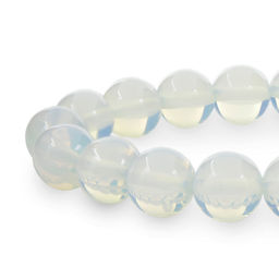Лунный камень (иск.) 10мм, браслет "Классика" длина 18см