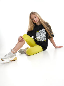 Футболка с принтом 22-9006 черный - Mini maxi фото 7