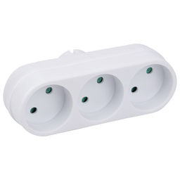 S-ES3-16O WHITE Разветвитель сетевой, б/з. 3 гнезда. 16А, 3500Вт. Белый. ТМ Uniel