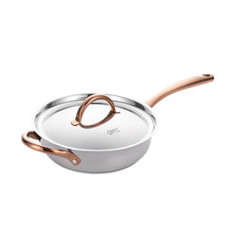 2756 GIPFEL Сковорода-сотейник ABSOLUTE 26х7см/2,7л со стальной крышкой, с индукционным капсульным дном. Материал: нерж. сталь 18/10. Толщина: 0,8мм