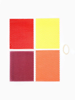 Вощина цветная для создания свечей, 4 цвета + фитиль